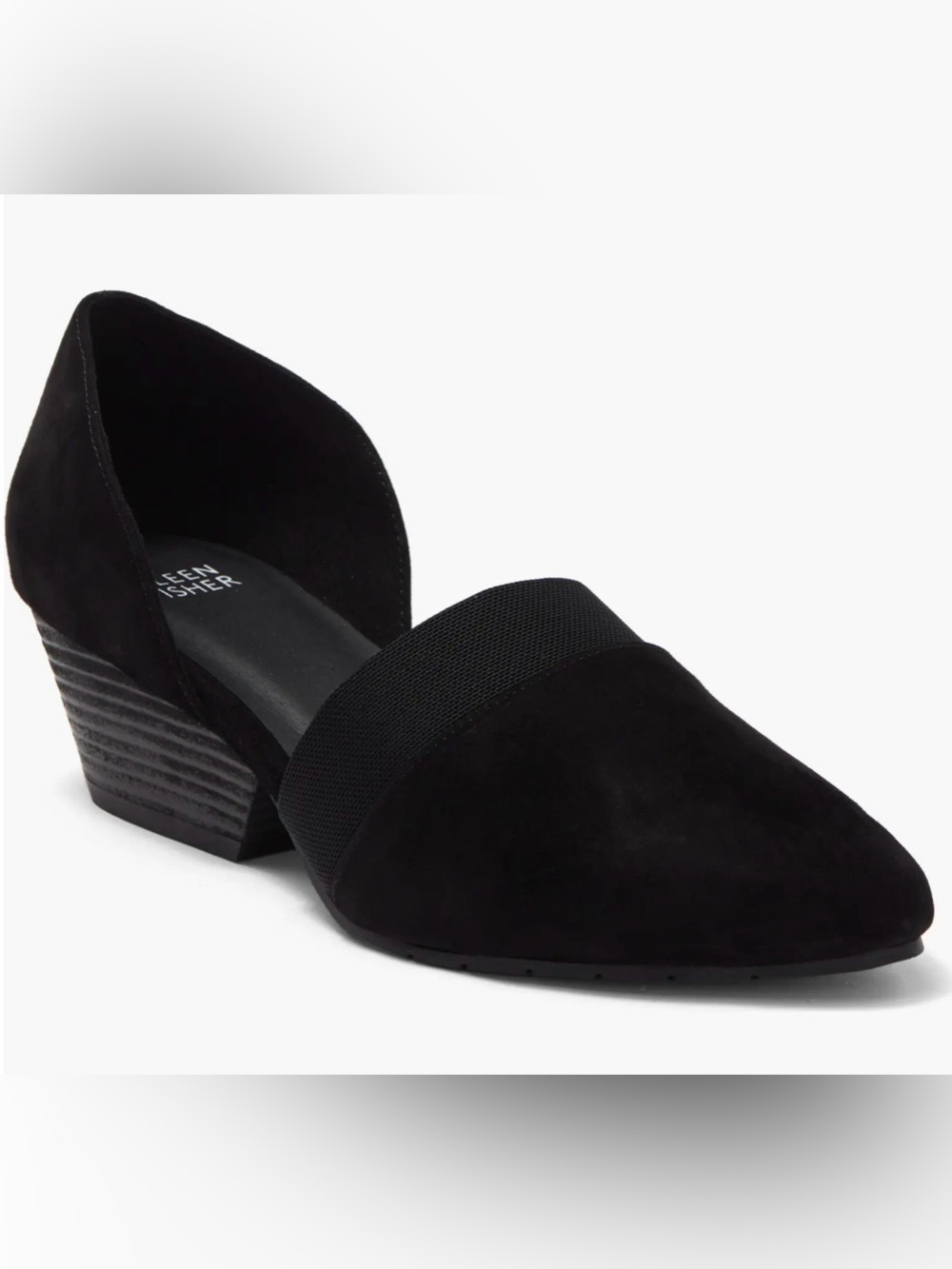 Eileen Fisher Hilly Suede d'Orsay Wedge Pumps